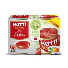 MUTTI Tomates pelées 2x400g