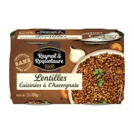 RAYNAL ET ROQUELAURE Lentilles cuisinées à l'auvergnate 2x200g
