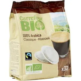 CARREFOUR Café dosettes biologique 224g