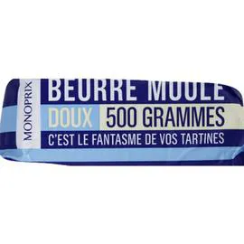 MONOPRIX Beurre moulé doux 500g