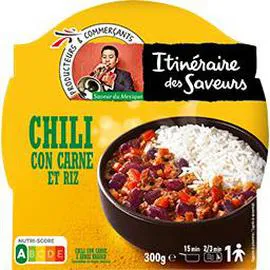 ITINÉRAIRE DES SAVEURS Chili con carne et riz 300g