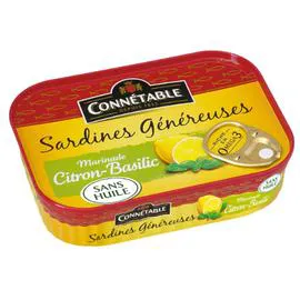 CONNÉTABLE Sardines citron-basilic s/huile 140g