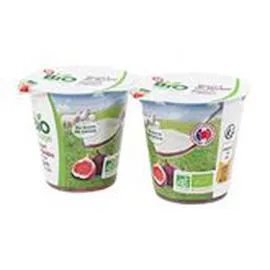 MARQUE REPÈRE, BIO VILLAGE Yaourt lait brebis Bio - Figue 2x95g