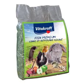 VITAKRAFT Foin pour rongeur à la pomme et à la betterave rouge 1kg