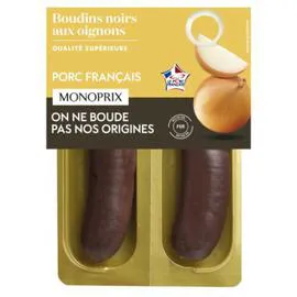 MONOPRIX Boudin noir traditionnel aux oignons 250g