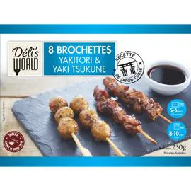 DELI'S WORLD Brochettes de poulet yakitori tsukune 230g