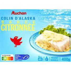AUCHAN Colin d'Alaska sauce citronné MSC 400g