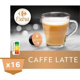 CARREFOUR EXTRA Capsules caffe latte x16