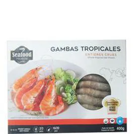 SEAFOOD PREMIUM Gambas tropicales entières crues 400g