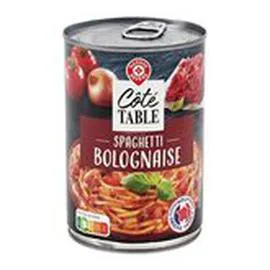MARQUE REPÈRE, CÔTÉ TABLE Spaghetti bolognaise 415g