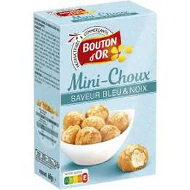 BOUTON D'OR Mini-choux saveur bleu & noix 60g