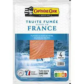 CAPITAINE COOK Truite fumée élevé en France 120g