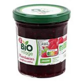 MARQUE REPÈRE, BIO VILLAGE Confiture Framboises Bio 370g