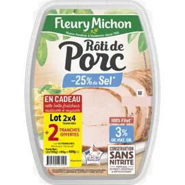 FLEURY MICHON Rôti de porc x10 400g