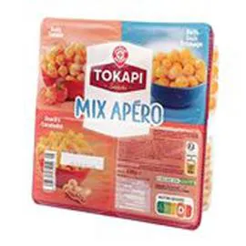 MARQUE REPÈRE, TOKAPI Biscuits apéritifs 3 saveurs 100g