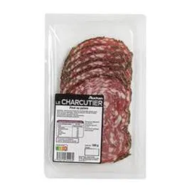 AUCHAN LE CHARCUTIER Pavé au poivre tranché 100g