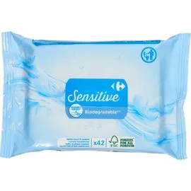 CARREFOUR Papier toilette humide Sensitive x42