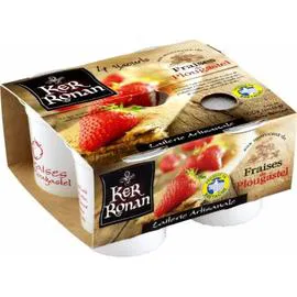 KER RONAN Yaourt fraise 4x125g