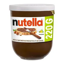 FERRERO, NUTELLA Pate à tartiner aux noisettes et au cacao 220g