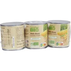 CARREFOUR BIO Maïs  sans sucres ajoutés Bio 3x140g