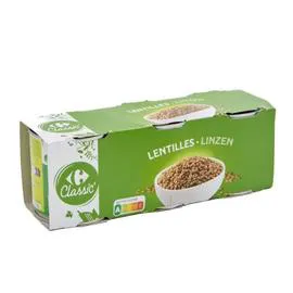 CARREFOUR CLASSIC' Lentilles 3x130g