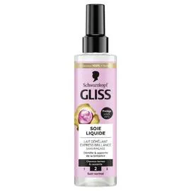 SCHWARZKOPF, GLISS Soin cheveux Lait Démêlant Express Brillance Soie Liquide pour Cheveux Ternes et Cassants 200ml