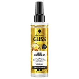 SCHWARZKOPF, GLISS Soin cheveux Huile Précieuse Lait Démêlant Express Nutrition pour Cheveux Secs et Rêches 200ml