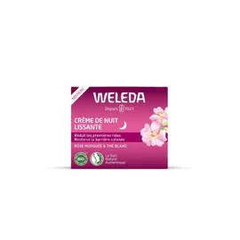 WELEDA Soin Visage Crème de Nuit Lissante à la Rose Musquée et Thé Blanc Bio 40ml