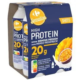 CARREFOUR SENSATION Spécialité à boire protéiné mangue 4x190g