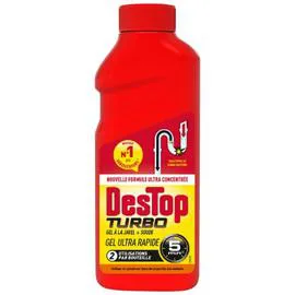 DESTOP Déboucheur Turbo Javel et Soude Gel Ultra Rapide 500ml