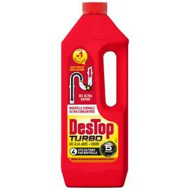 DESTOP Déboucheur Turbo Javel et Soude Gel Ultra Rapide 1l