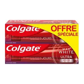 COLGATE Dentifrice Ultra Nett Profond 2x75ml