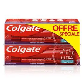 COLGATE Dentifrice Blancheur Ultra Perle 2x75ml