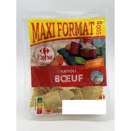 CARREFOUR EXTRA Pâtes fraîches ravioli bœuf 500g