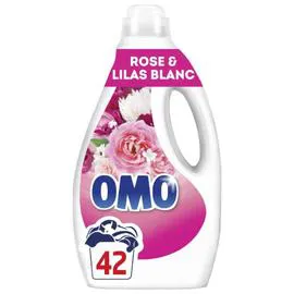 OMO Lessive Liquide Rose & Lilas Blanc 1,764l