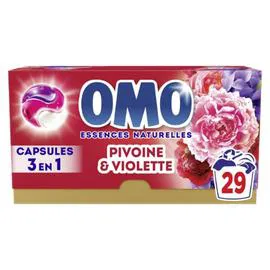 OMO Capsule Lessive 3en1 mon Amour au Pivoine & Violette x29