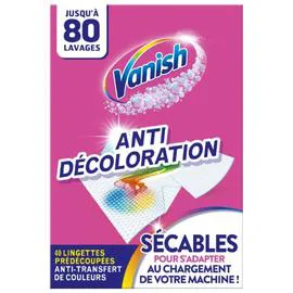 VANISH Lingettes Anti-décoloration x40