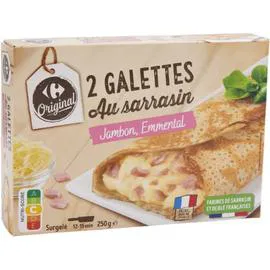 CARREFOUR ORIGINAL Galettes jambon emmental 250g