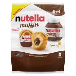 NUTELLA Muffins Fourrés à la Pâte à Tartiner aux Noisettes et au Cacao 264g