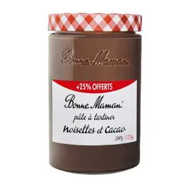 BONNE MAMAN Pate à tartiner noisettes et cacao 725g