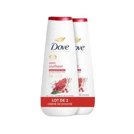 DOVE Gel Douche Soin Vivifiant à la Grenade et Hibiscus 2x400ml