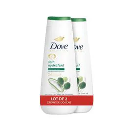 DOVE Gel Douche Soin Hydratant à l'Aloe Vera 2x400ml