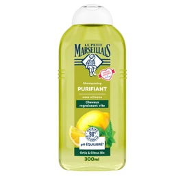 Shampooing purifiant ortie et citron bio cheveux regraissant vite (300ml)
